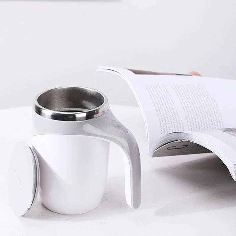 1PC Portable Smart Automatic Magnetic Stirring Cup Rechargeable Stainless Steel Lazy Rotating Mug Stirring Cup Drinking Tools