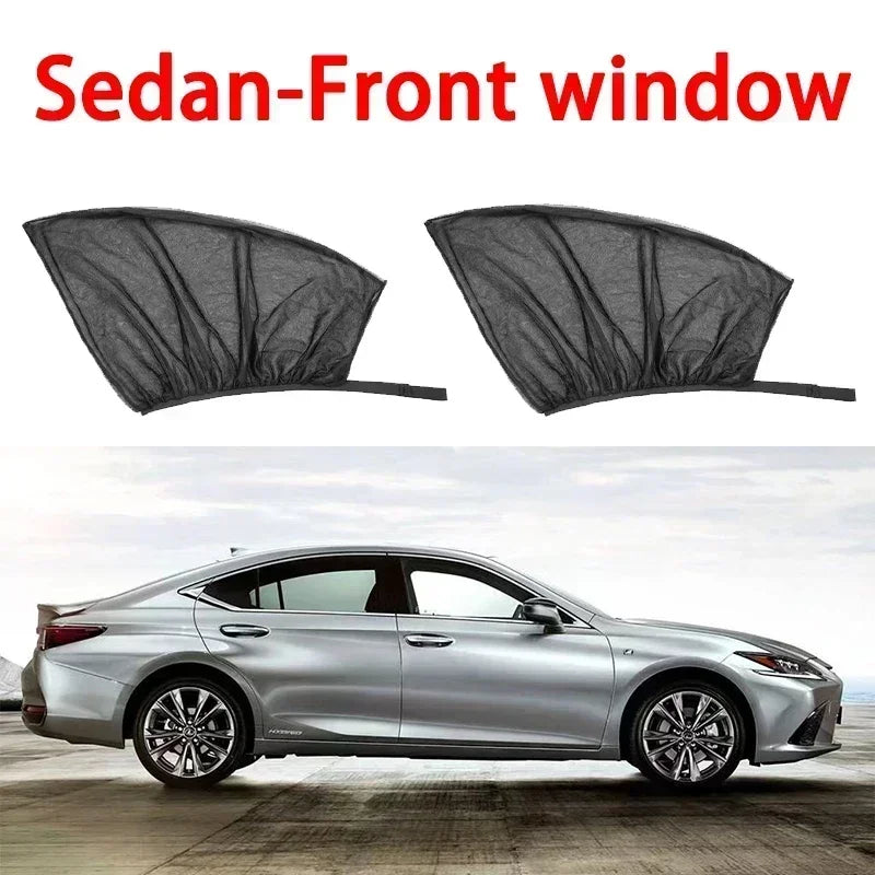 Car Sunshade Curtains Universal Side Window Shades SUV Curtains Protection Repellent Mosquito Mesh Net Sunshade Auto Accessories