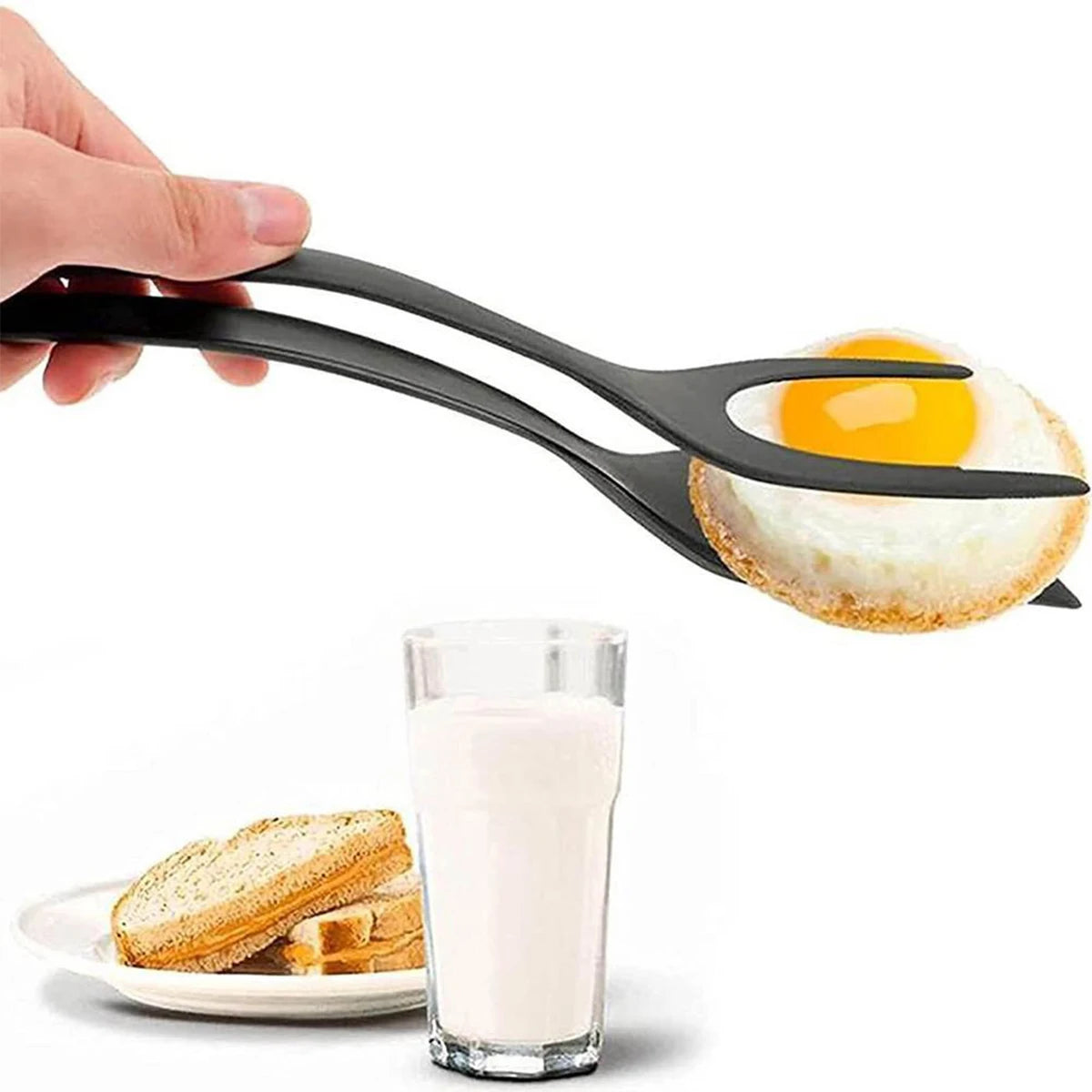 Silicone spatula, silicone kitchen utensils, non stick frying pan with egg spatula, fish, eggs, pancakes