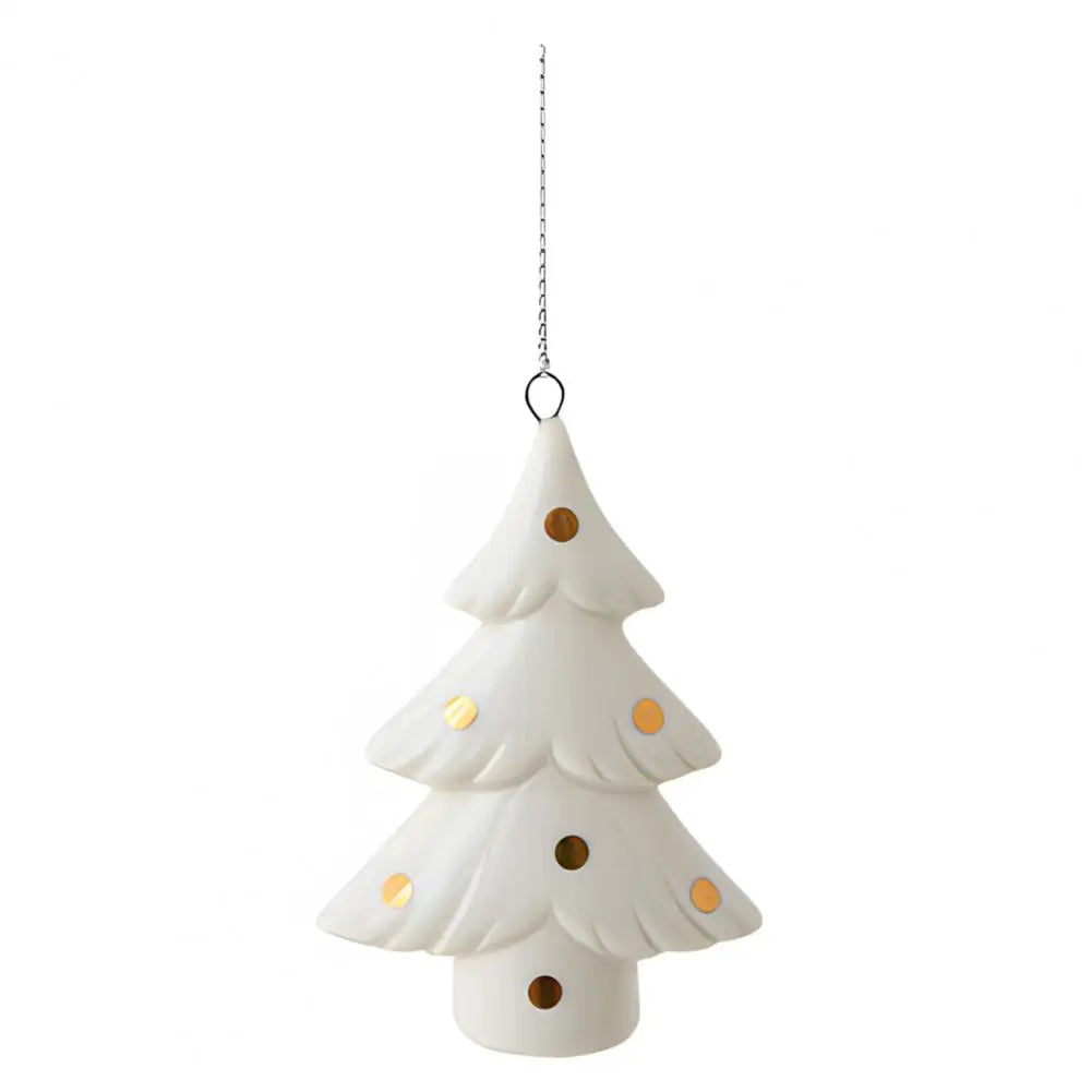 Mini Christmas Tree Pendant Ceramic Xmas Tree Hanging Ornaments Nostalgic Mini Trees For Holiday Home Decoration