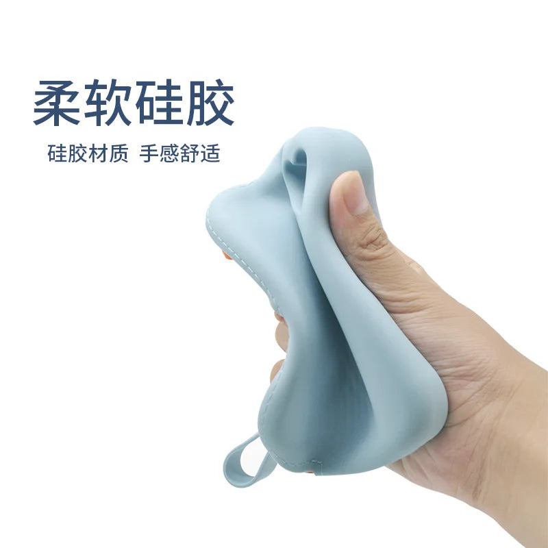 Silicone Dog Treat Pouch Pet Portable Dog Training Bag Zipper Closure Outdoor Convenient Feed Storage