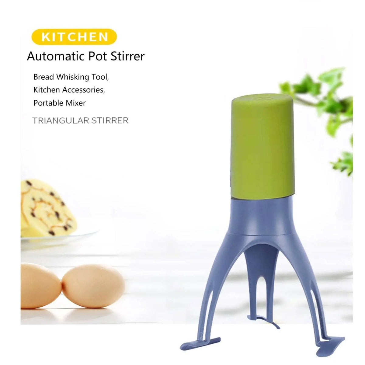 Three-Leg Pan Stirrer Handsunattended Automatic Stirrer Self-Stirring Pan Tool Time Saving Self Stirring Kitchen Tool Easy To