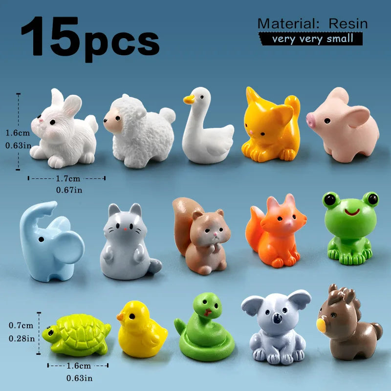 Christmas Easter Rabbit Pig Bear Sheep Frog Capybara Fox Cat Fish Bird Figurine Miniature Fairy Garden Decoration Accessories