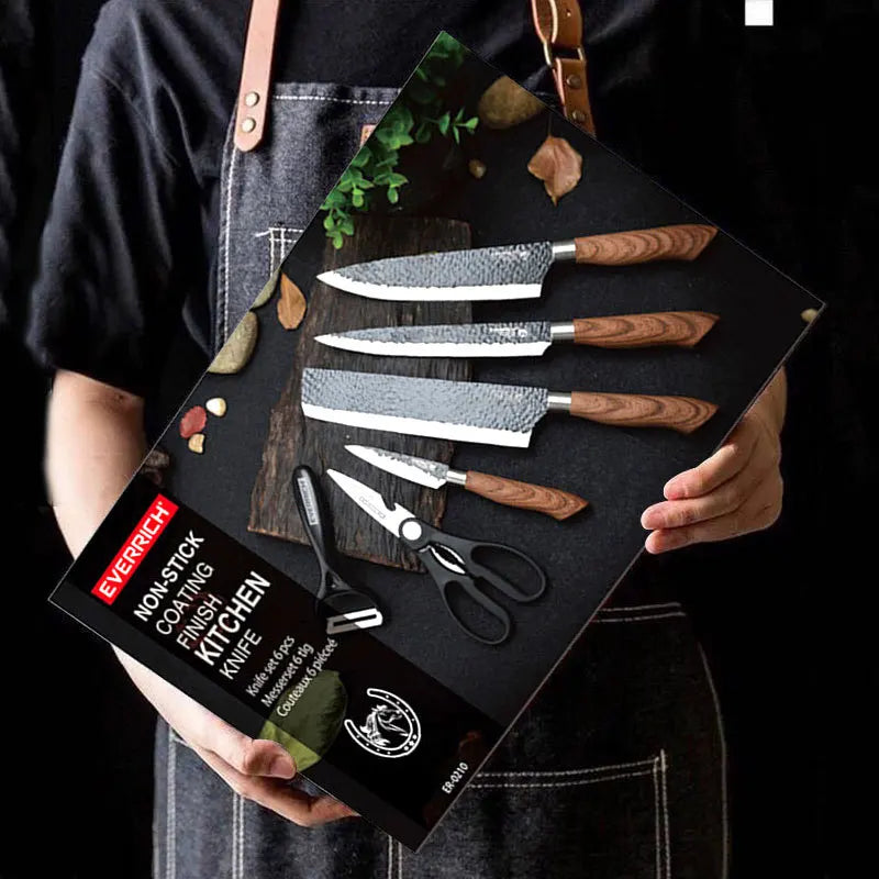 6-Piece Stainless Kitchen Knife Set
