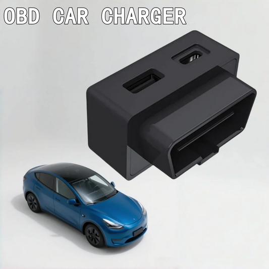 2 in 1 Car Adapter Phone PD Fast & QC 3.0 Charging  USB and Type-C Dual Port Hidden OBD For Tesla Model 3  Y X S Accessories