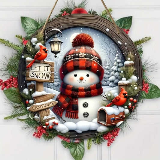 Acrylic Snowman Christmas Wreath Decor