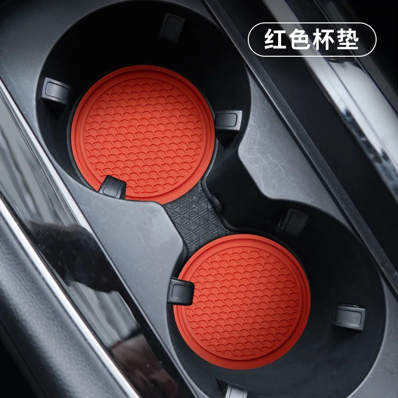 2pcs Car Auto Cup Holder Anti Slip Insert Coasters Pads Interior Accessories Universal Fits Perfectly For Most Cups