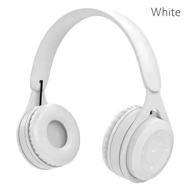Foldable Over Ear Bluetooth 5.0 Headphones Macaron Color Wireless Stereo Headset With Microphone Noise Reduction Music Earphones