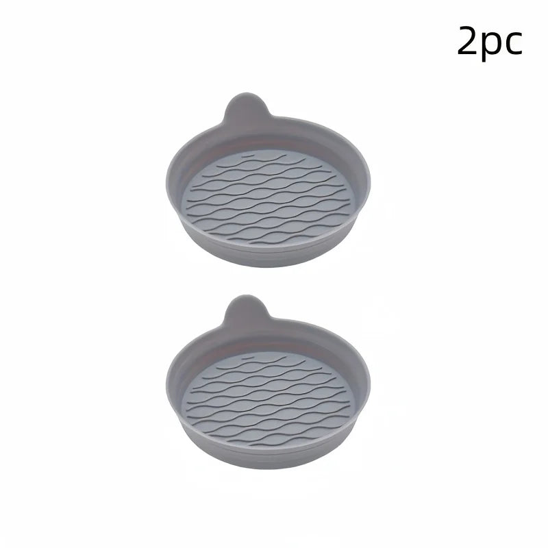 2-Piece silicone car coaster with non-slip coaster - durable interior accessories, car silicone coaster car