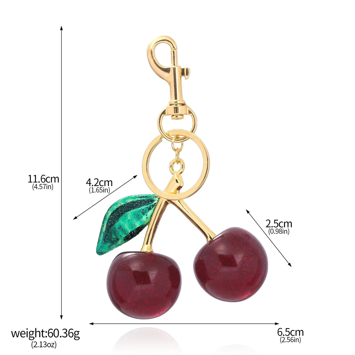 Cherry Keychain Bag Pendant Shoulder Strap Extension Bag Strap Extension Chain Crossbody Accessory Headphone Bag Chain