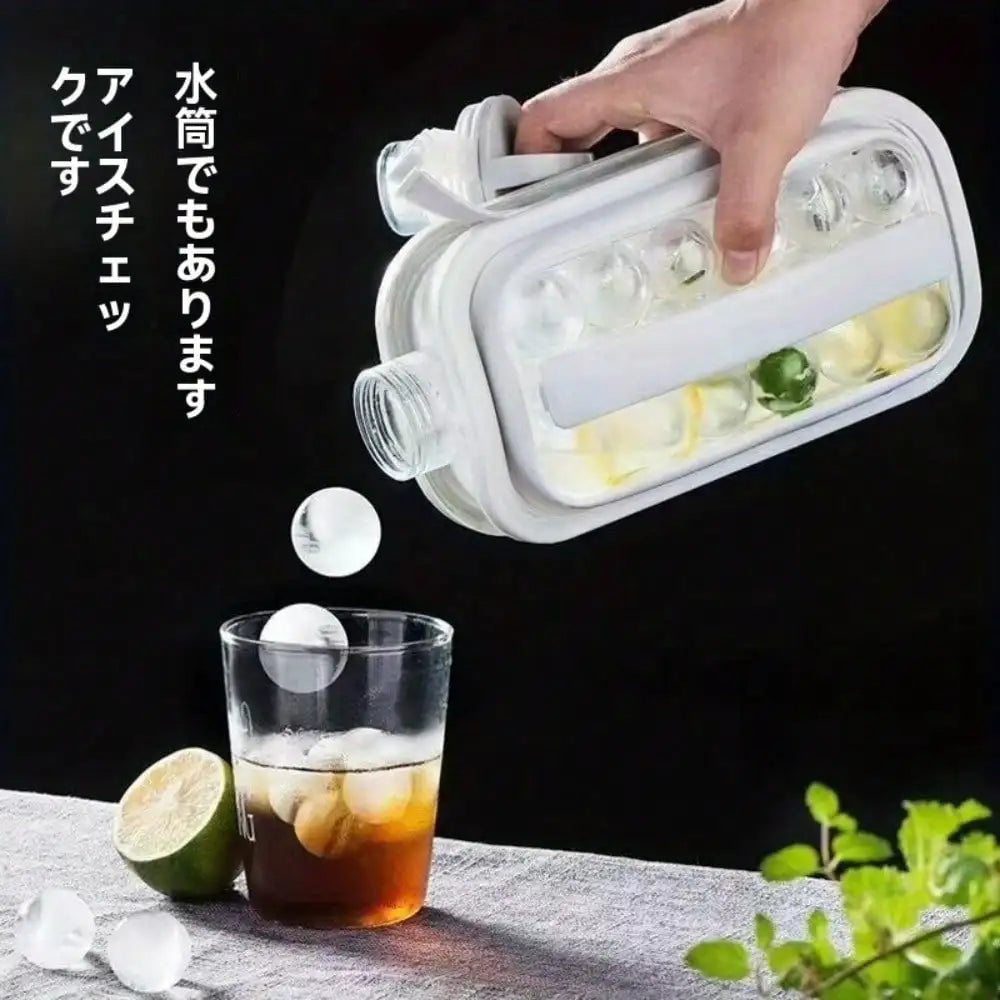 Portable Large Capacity Silicone Ice Mold Pot Tray Compatible with S Shaped Transparent Water Bottle Ice Maker for Home Fridge