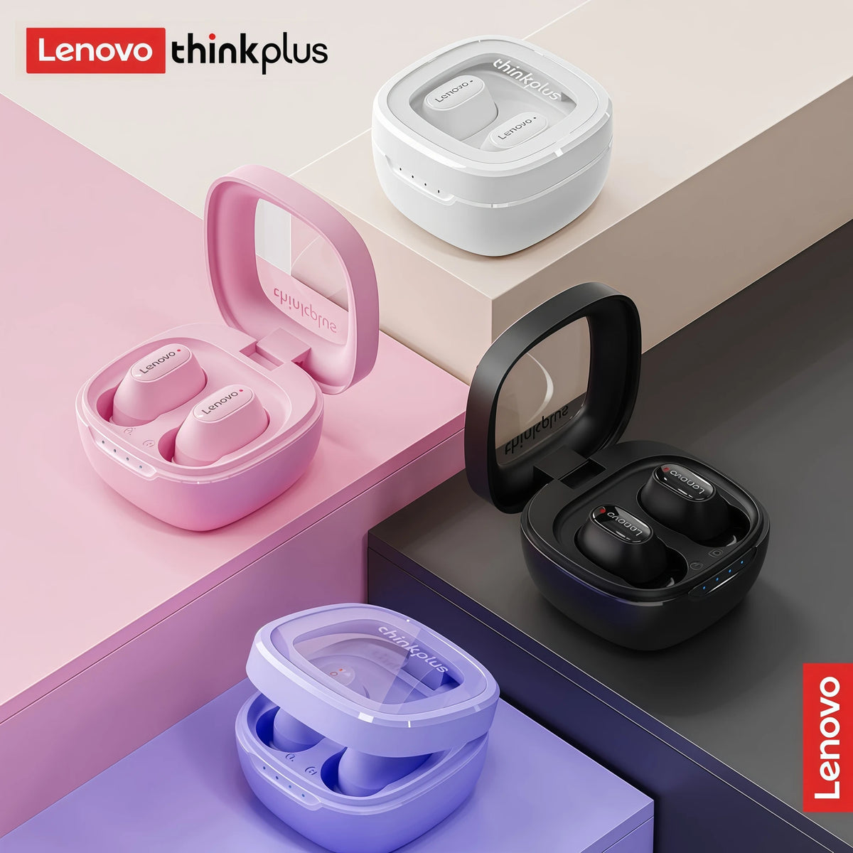 Lenovo XT62 Earphones Bluetooth 5.3 Mini Earbuds Wireless HiFi Sport Noise Reduction Headsets with Mic Touch Control TWS Origina