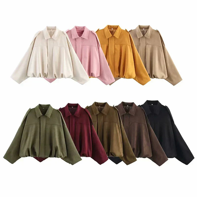 Women's Vintage Bomber Jacket Coat