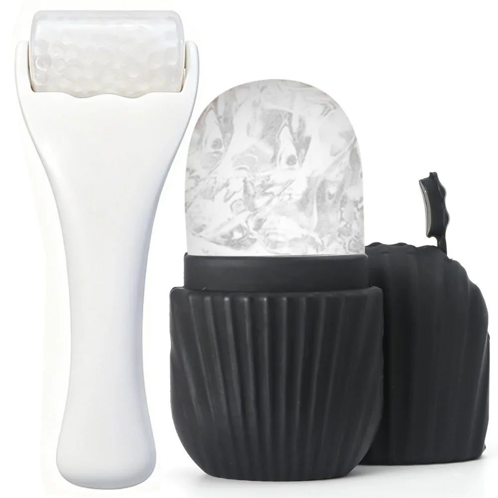 Facial Massage Roller Silicone Ice Mold Set Combo Reusable Spa Set Reducing Puffiness, Shrink Pores Shrink Pores Skin Care Tool
