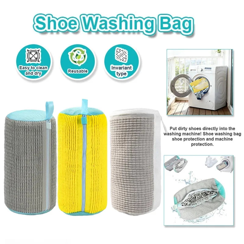 Shoe Washing Machine Bag, Laundry Bags for Washer & Dryer Deep Cleaning Machine for All Shoes Type Shoe Cleaning Bag with Zipper