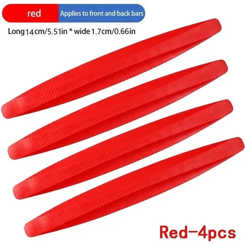 4-6 PCS Universal Anti-Collision Stickers - Front Rear Bumper Guards Anti-Scratch Car Accessories Durable Protection