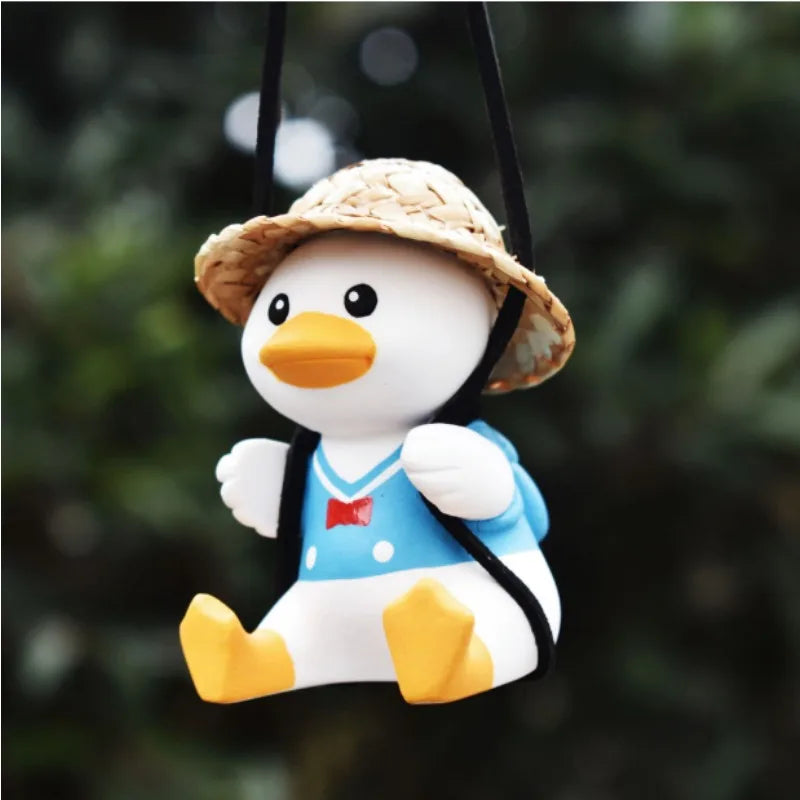 Swing Car Pendant for Car Rear View Mirrior Hanging Accessories Swing Duck Cute Car Decor Car Gift