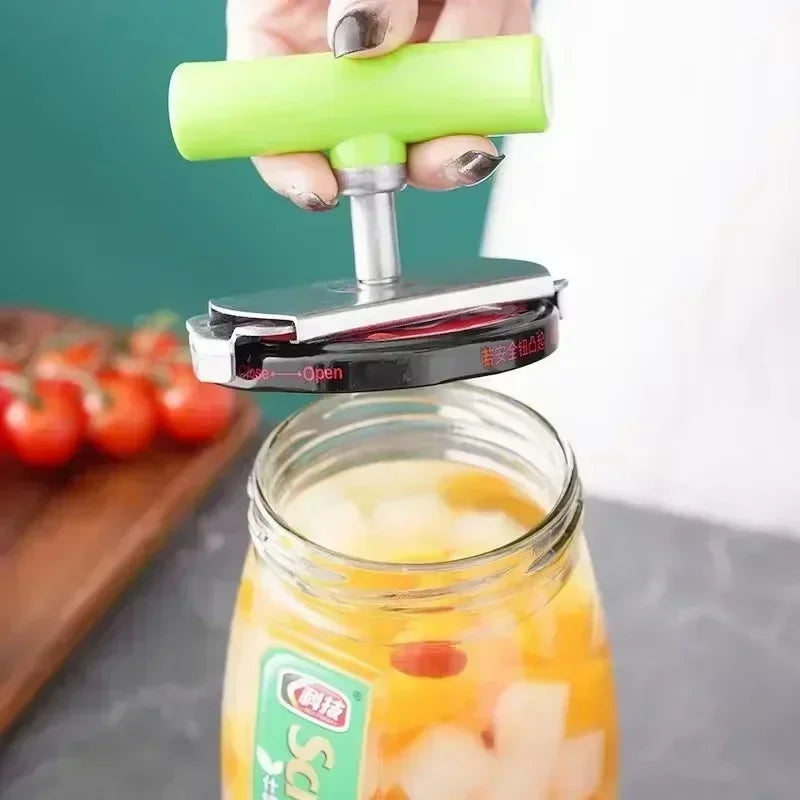 1PCS Stainless Steel Rotary Lids Off Jar Opener Adjustable Bottle Cap Opener Labor-saving Glass Bottle Canned For Kitchen Gadget