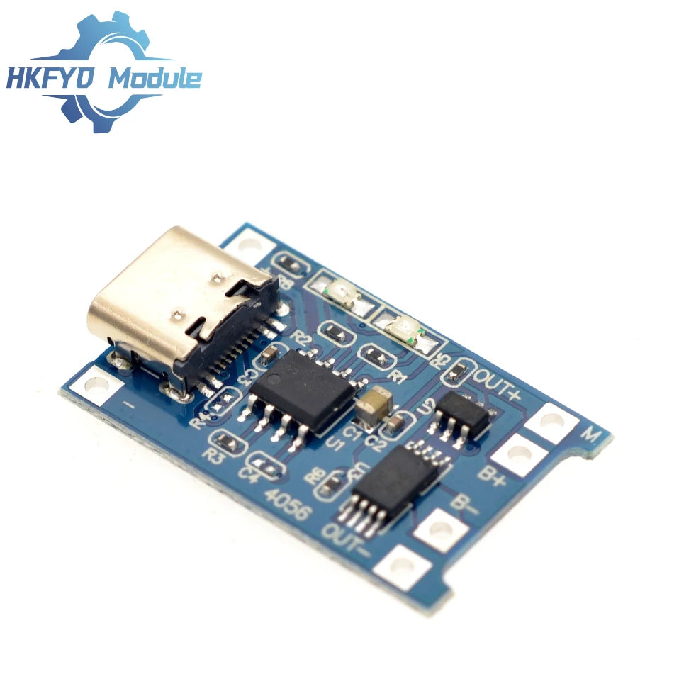 1-100PCS TP4056 Type-C 1A Lithium Battery Charger Module – 5V for 18650 Li-ion with Dual Protection, USB-C Charging Board