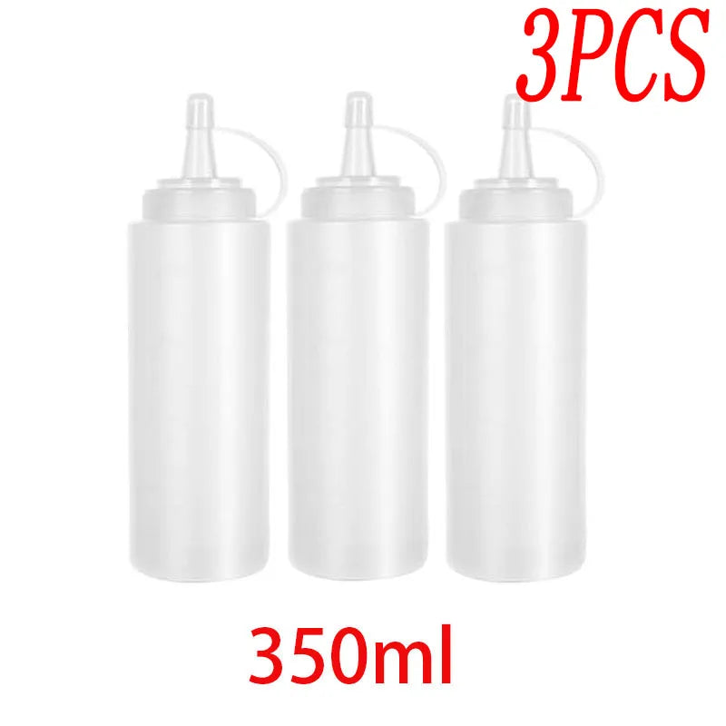 Large Squeeze Condiment Bottles with Nozzles Ketchup BBQ Sauces Olive Oil Bottle Dispenser Squeeze Sauce Bottle Kitchen Gadget