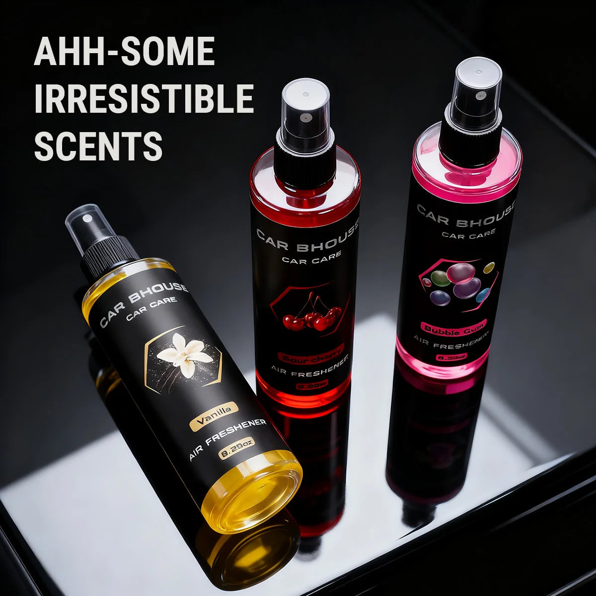 Car Air Freshener Spray Car Fragrance Flower Fruit Scent Fresh Perfume 8.29oz/245ml large capacity Car Interior Deodorant Spray