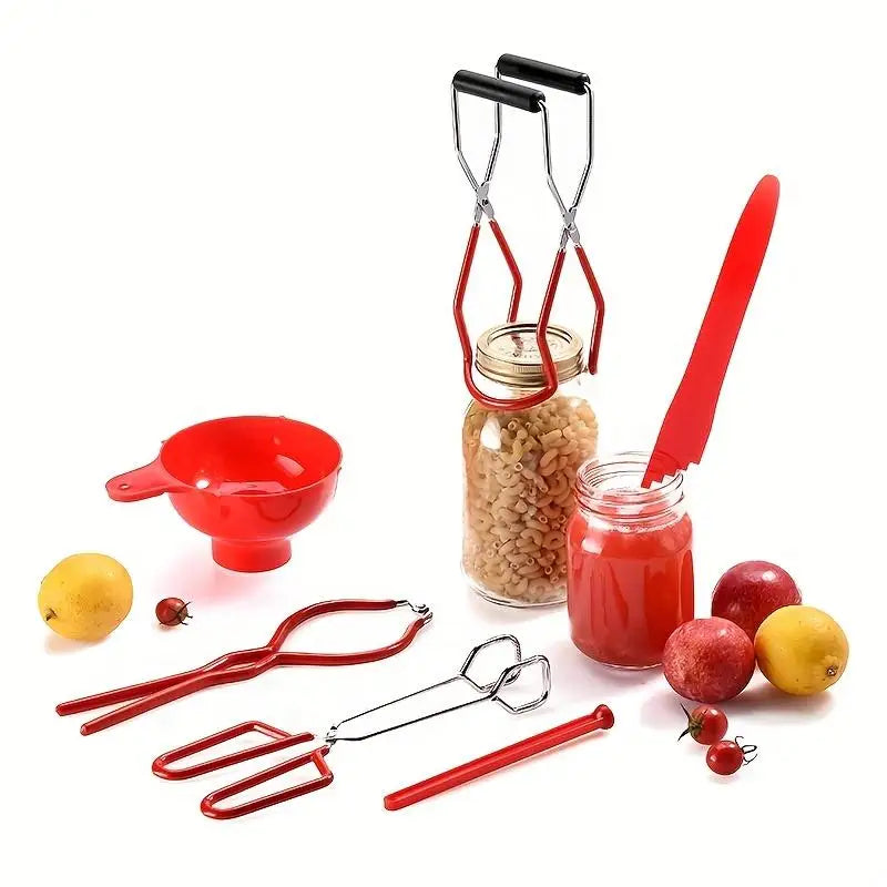 6PCS Canning Supplies Canning Kit, Canning Essentials Set Include Tongs, Wide Mouth Funnel, Jar Lifter, Jar Wrench