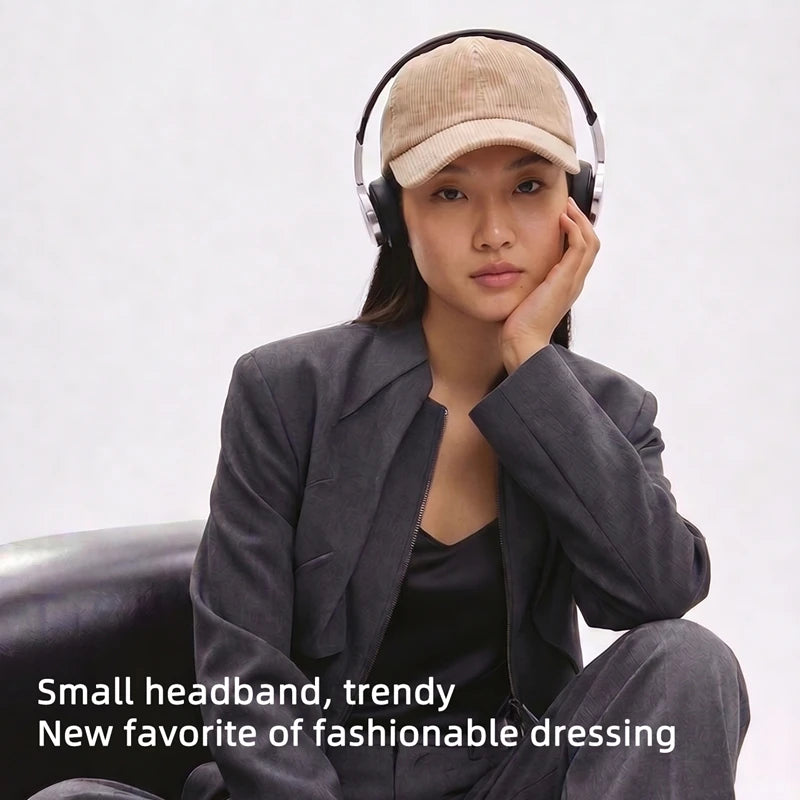Lenovo New Retro Compact Over-Ear Bluetooth Headphones Perfect for Photos with Wireless Bluetooth Headphones in Macaron Colors