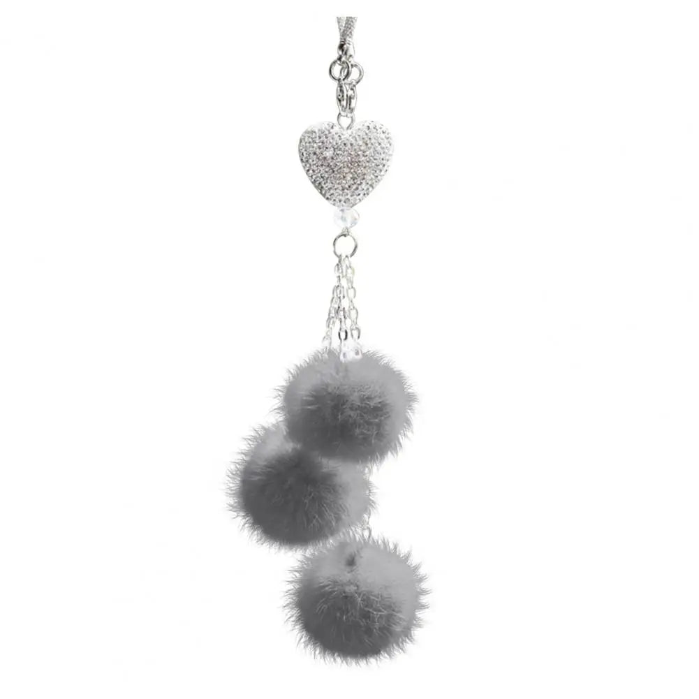 Fashion Diamond Car Accessorie Bling Hairball Pendant Auto Rearview Mirror Pendant Birthday Gift Auto Decoraction Ornaments