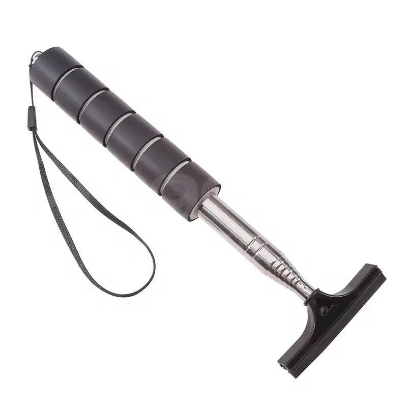 Car Rearview Mirror Wiper Stainless Steel Telescopic Retractable Layered Brush Head Auto Mirror Wash Cleaning Brush Wiper