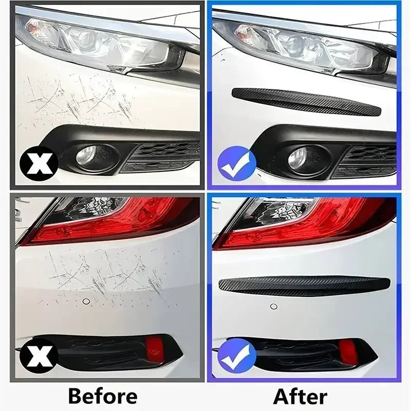 4-6 PCS Universal Anti-Collision Stickers - Front Rear Bumper Guards Anti-Scratch Car Accessories Durable Protection