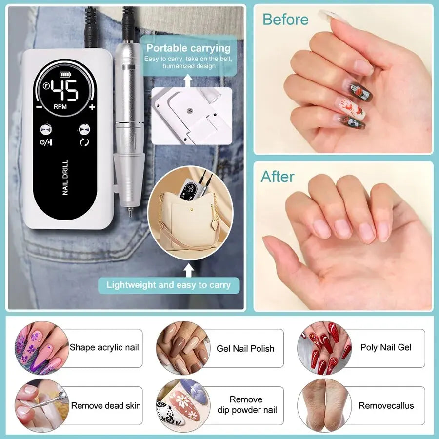 Portable Electric Nail Drill Machine
