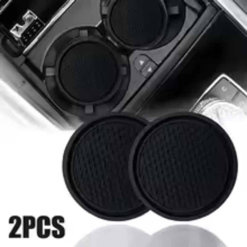 2pcs Car Auto Cup Holder Anti Slip Insert Coasters Pads Interior Accessories Universal Fits Perfectly For Most Cups