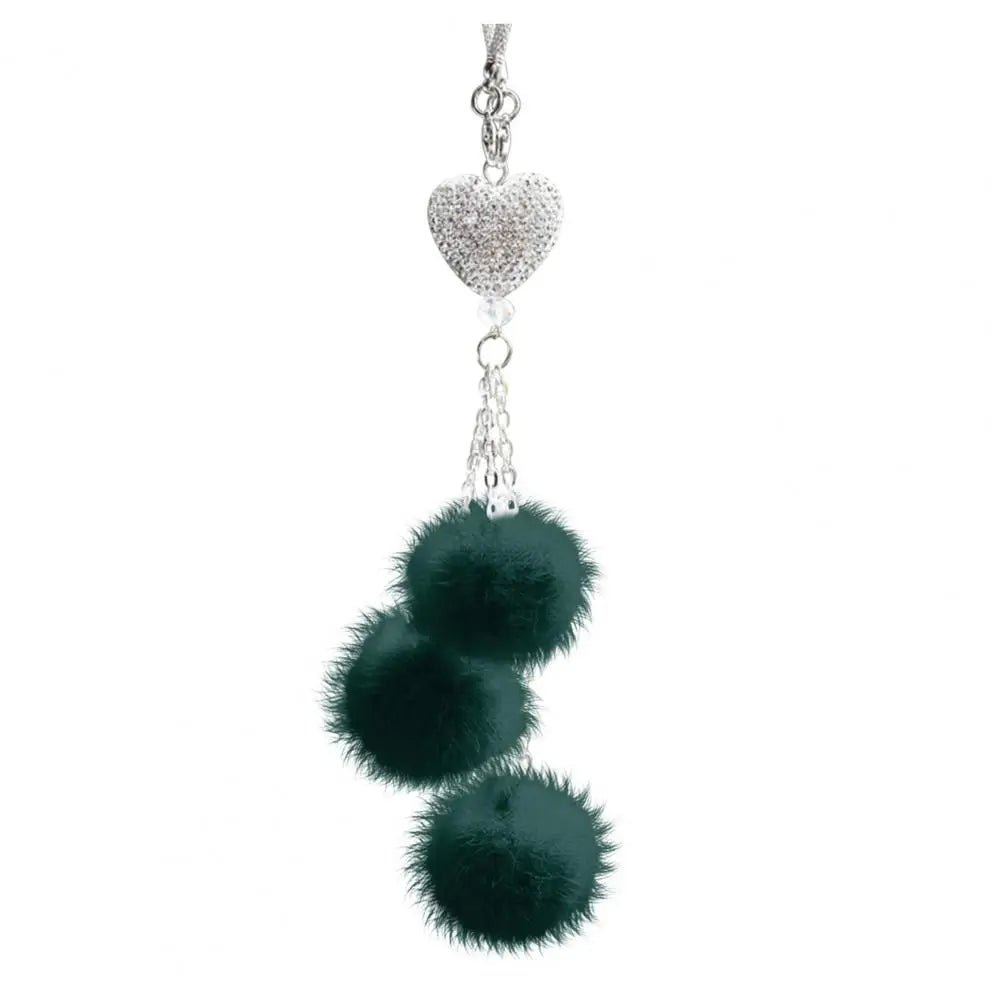 Fashion Diamond Car Accessorie Bling Hairball Pendant Auto Rearview Mirror Pendant Birthday Gift Auto Decoraction Ornaments