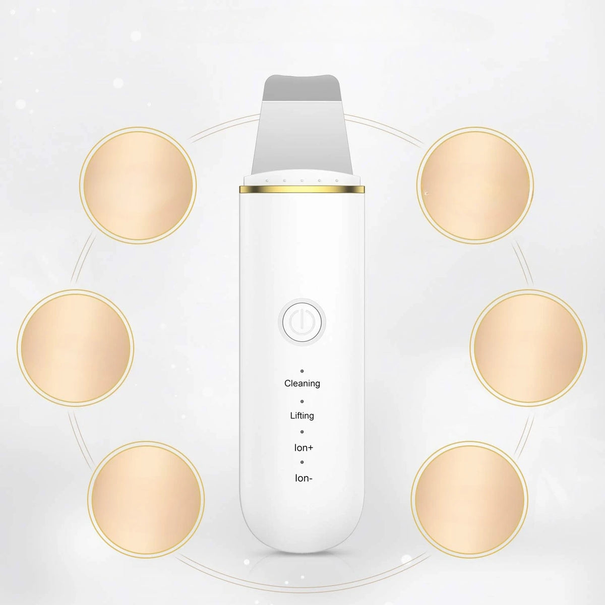 Ultrasonic Skin Scrubber Vibration Face Spatula Blackhead Remover Shovel Clean Cavitation Peeling Facial Lifting Skin Care Tools