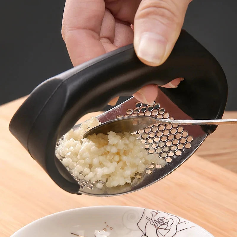 1-6Pcs Stainless Steel Washable Garlic Press, Thickened Garlic Clip, Household Garlic Puree Grinder, Garlic Mortar, Kitchen Tool