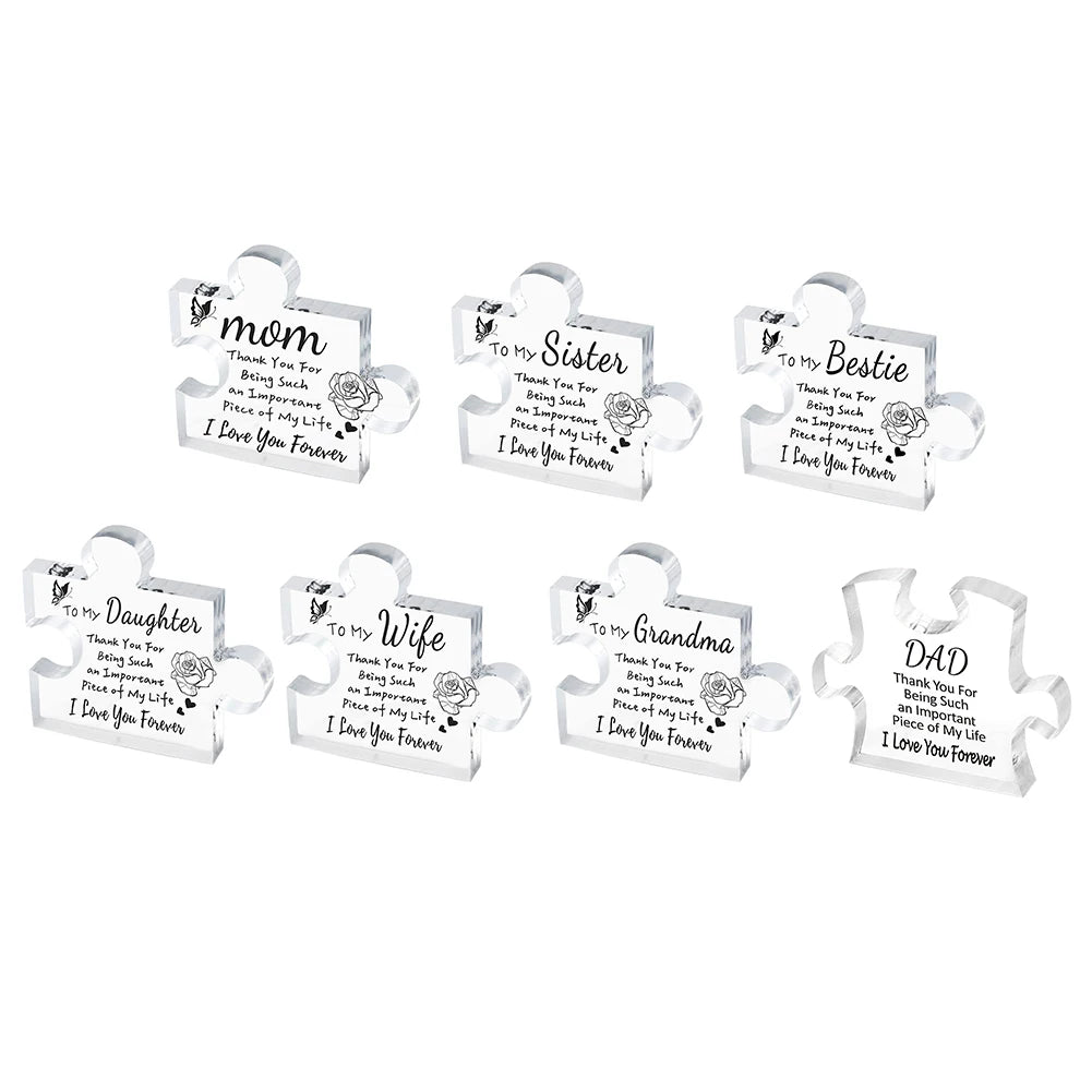 Acrylic Puzzle Decoration Decorative Acrylic Table Puzzle Decor Multifiunctional Best Gifts for Parents Relatives