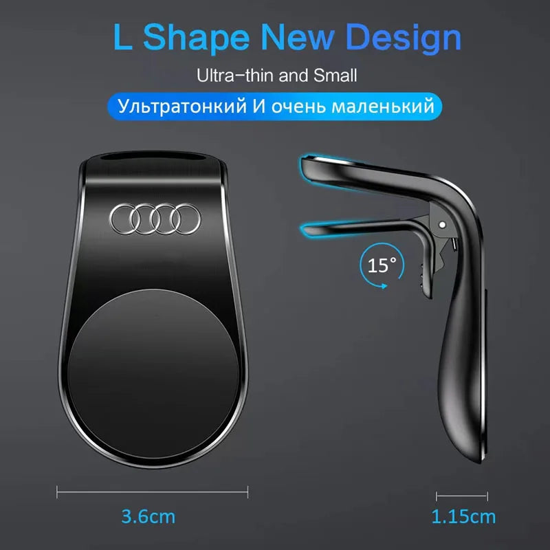 Car Magnetic Phone Holder Mobile Stand for Audi A4 B9 B8 B7 A3 8P 8V 8L A6 C6 C7 A5 A7 A1 A8 Q3 Q5 8R Q7 TT Auto Accessories