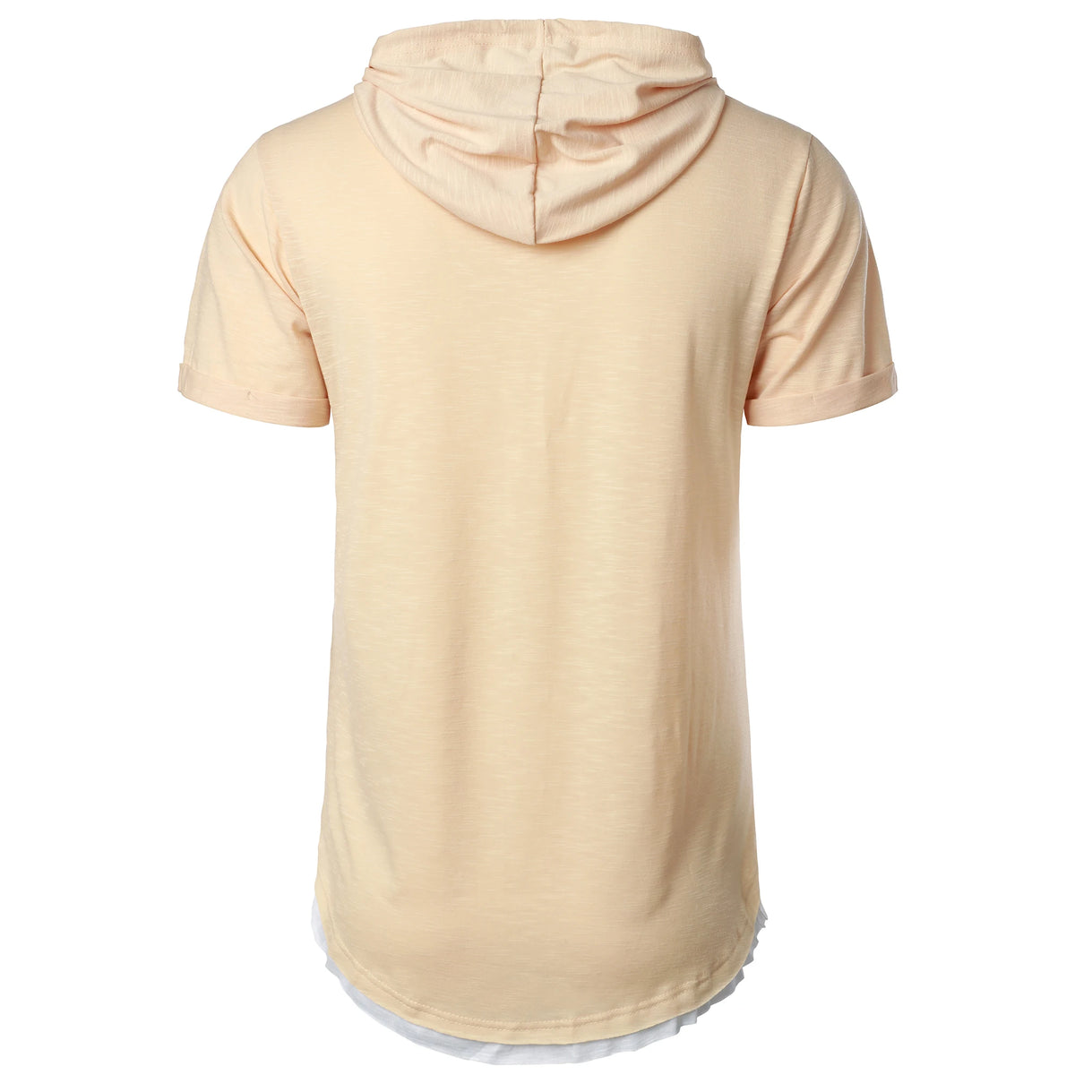 New men's summer hooded T-shirt Men's solid color top men's short sleeve T-shirt Hoodie casual fashion men's short sleeve