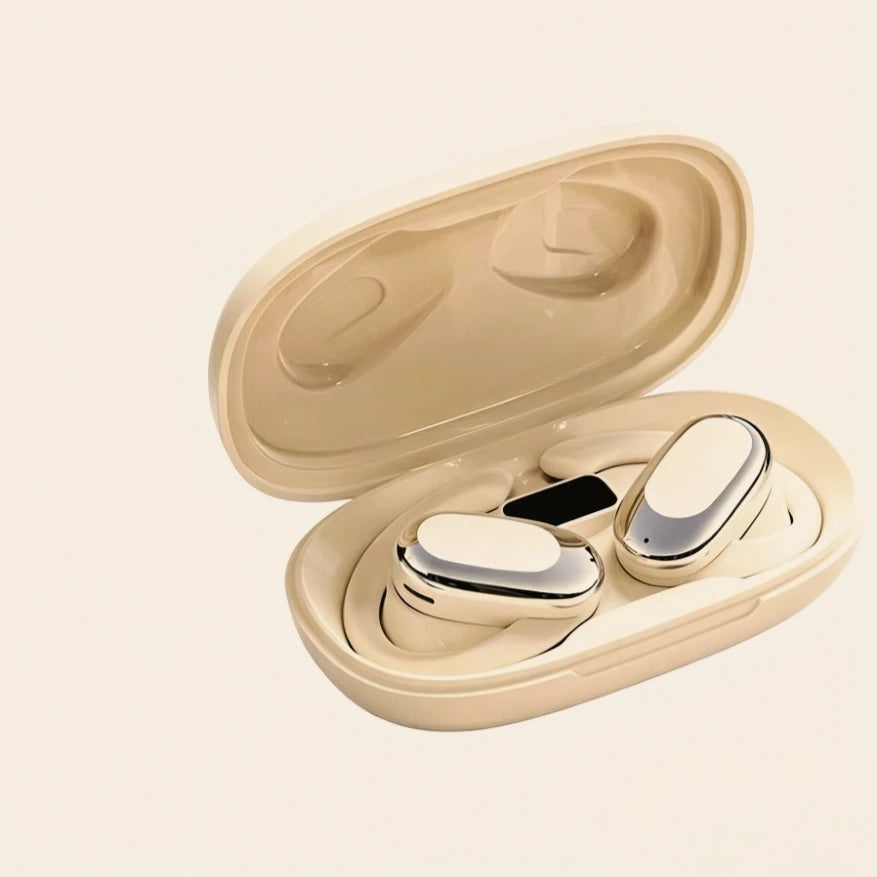 Open-Ear Over-Ear Wireless Bluetooth Headphones Rotatable Design Noise Cancelling Earphones with Built-in Microphone