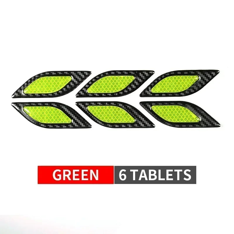 6pcs/set Reflective Strips Anti-Scratch Anticollision Car Stickers Auto Accessories Exterior Eflective Decals