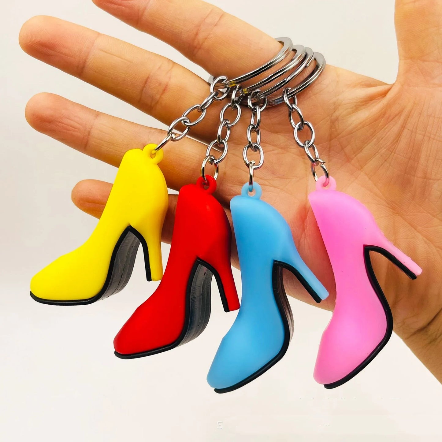 1PCS Cute cartoon keychain high heel key ring chain bag pendant car pendant For Women Jewelry  YS-253