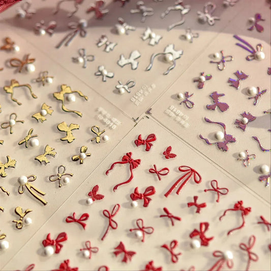 Bowknot 3D Nail Art Stickers