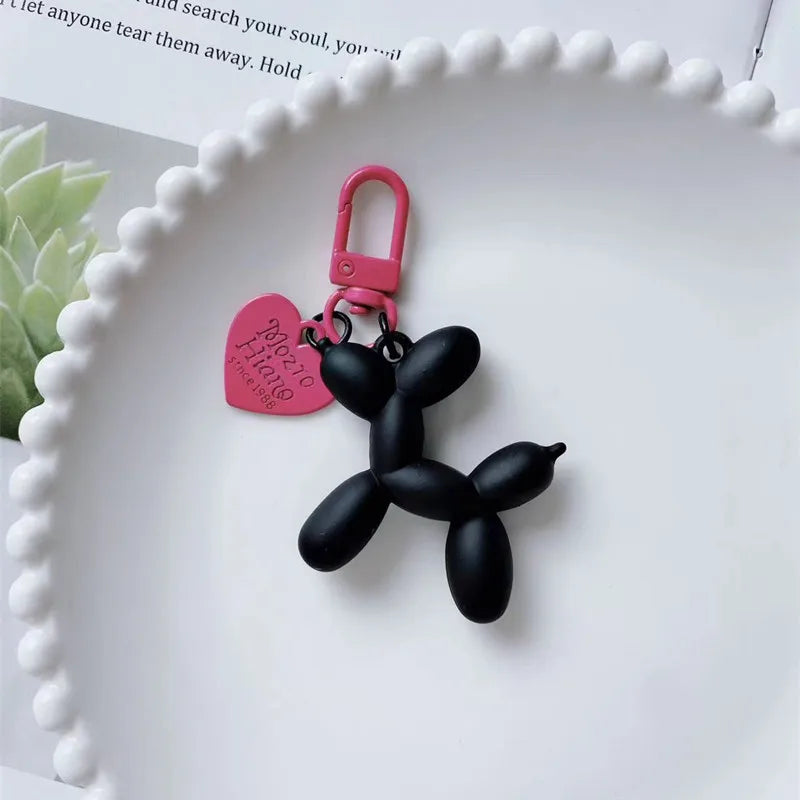Fashion Keychain Punk Y2K Balloon Dog Keychains for Women Bag Pendant Jewelry Trinket Girl's Car Key Ring Key Chain Accessories