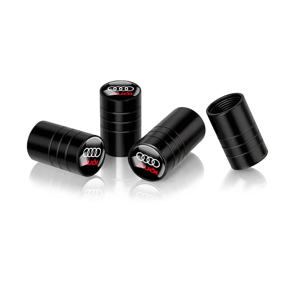 4pcs 3D Metal Car Wheel Tire Valve Air Stem Cap Covers for Audi A3 B5 B6 B7 B8 B9 8P 8V 8L A5 A4 C6 A6 RS Sline Q5 Q3 Q7 Quattro