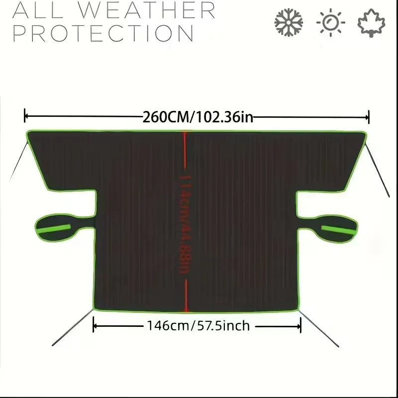 Suitable for All Car Models - Durable Oxford Cloth Windshield Cover, with Uv Protection and Snow Shield Function