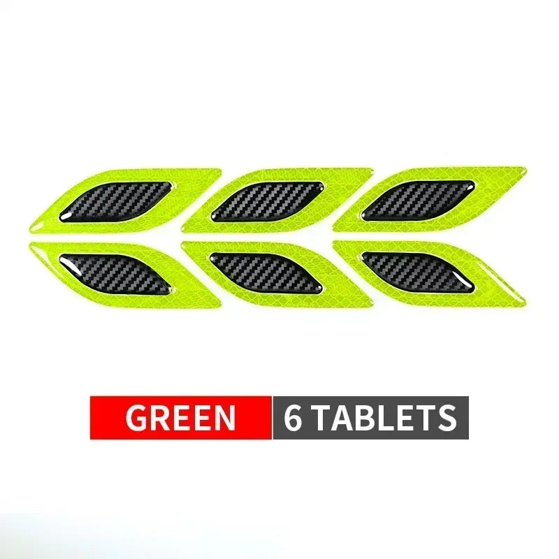 6pcs/set Reflective Strips Anti-Scratch Anticollision Car Stickers Auto Accessories Exterior Eflective Decals