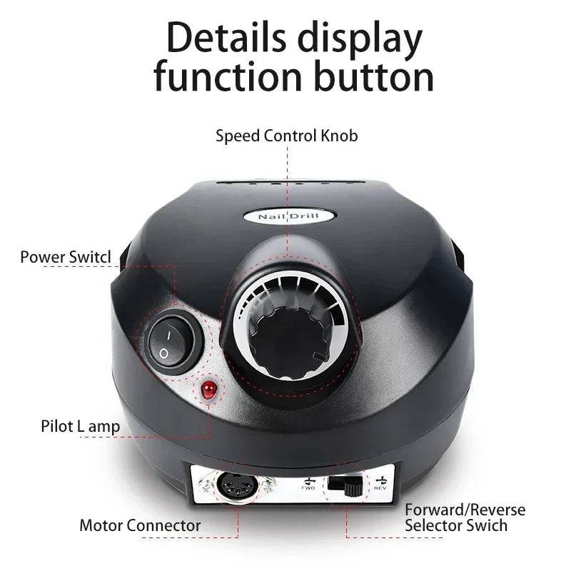 Professional 35000RPM Electric Nail Drill