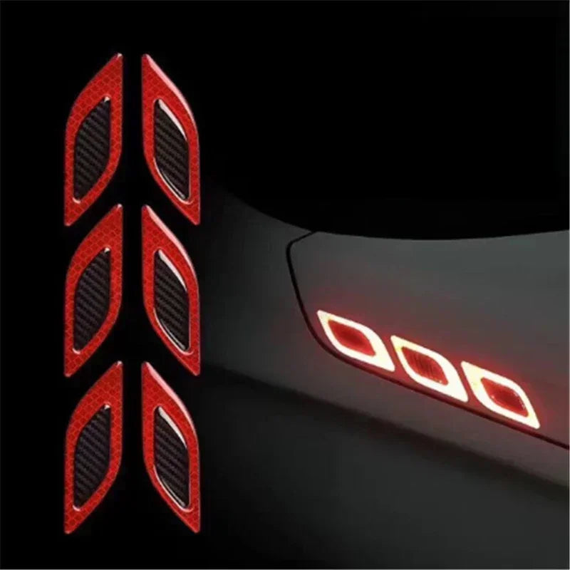 6pcs/set Reflective Strips Anti-Scratch Anticollision Car Stickers Auto Accessories Exterior Eflective Decals