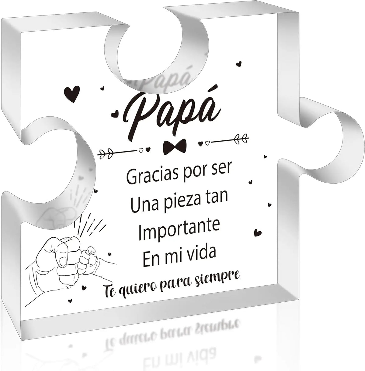 Dad Gift Acrylic Puzzle Plaque Office Desk Decor Keepsake
