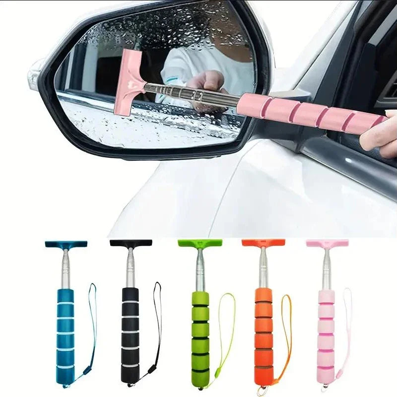 vvocci Wiper Auto Extendable Car Window Cleaning Car Glass Cleaning Tools Brush Rearview Mirror Rearview Wiper Stainless Steel